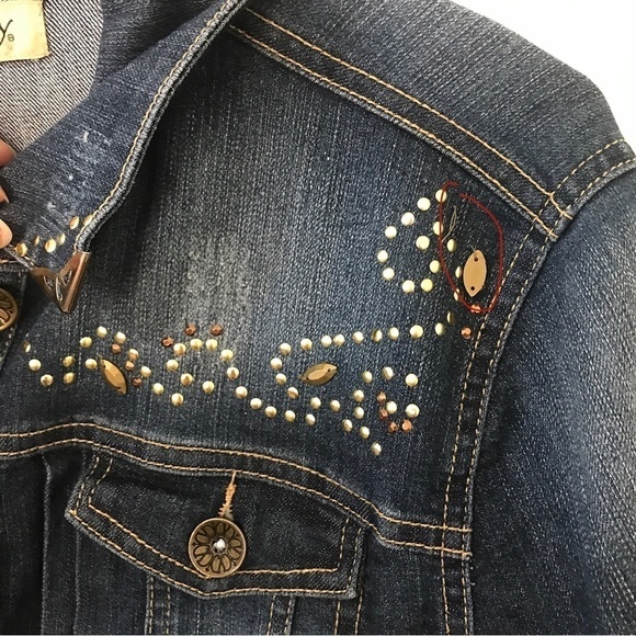 Democracy embellished denim jean jacket - Picture 14 of 14